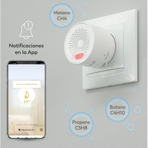 27423-DETECTOR DE SEGURIDAD DE GAS SMART WIFI GARZA 401347C