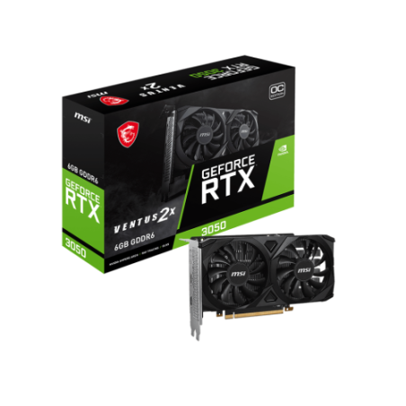 27468-MSI Geforce RTX 3050 VENTUS 2X 6G OC NVIDIA 6 GB GDDR6