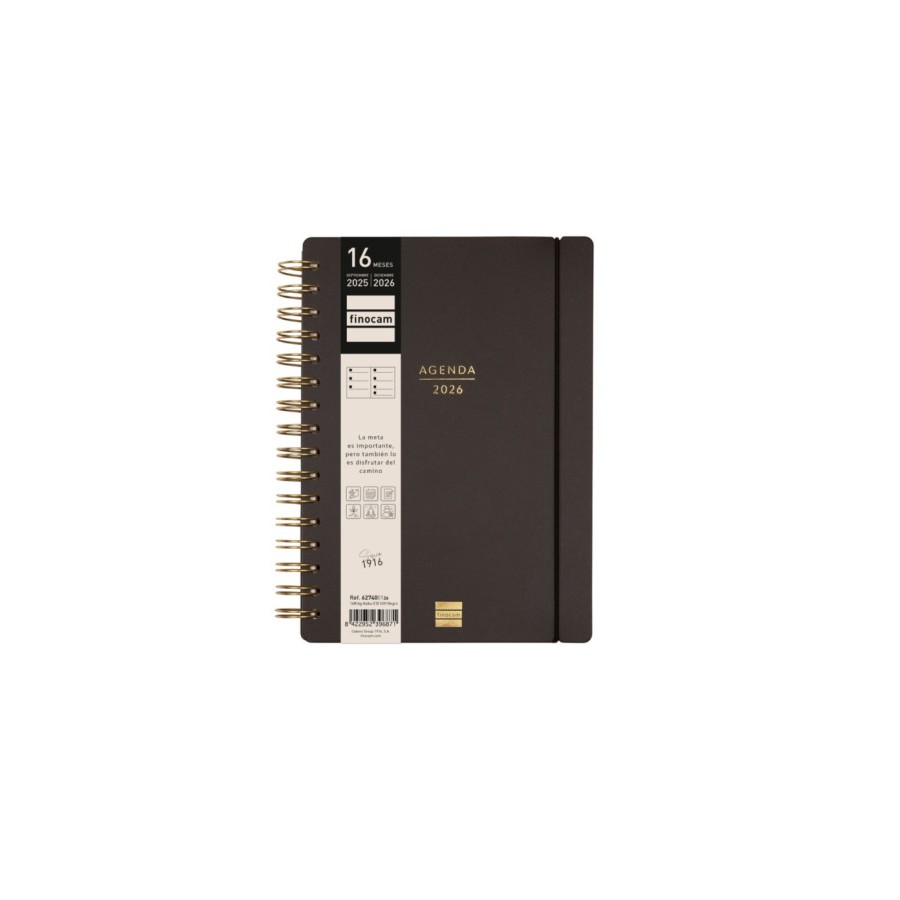 27509-AGENDA 16 MESES SEPTIEMBRE 2025-DICIEMBRE 2026 HAIKU E10-155X212 SEMANA VISTA HORIZONTAL NEGRO+ FINOCAM 627400126 27509-AGENDA 16 MESES SEPTIEMBRE 2025-DICIEMBRE 2026 HAIKU E10-155X212 SEMANA VISTA HORIZONTAL NEGRO+ FINOCAM 627400126