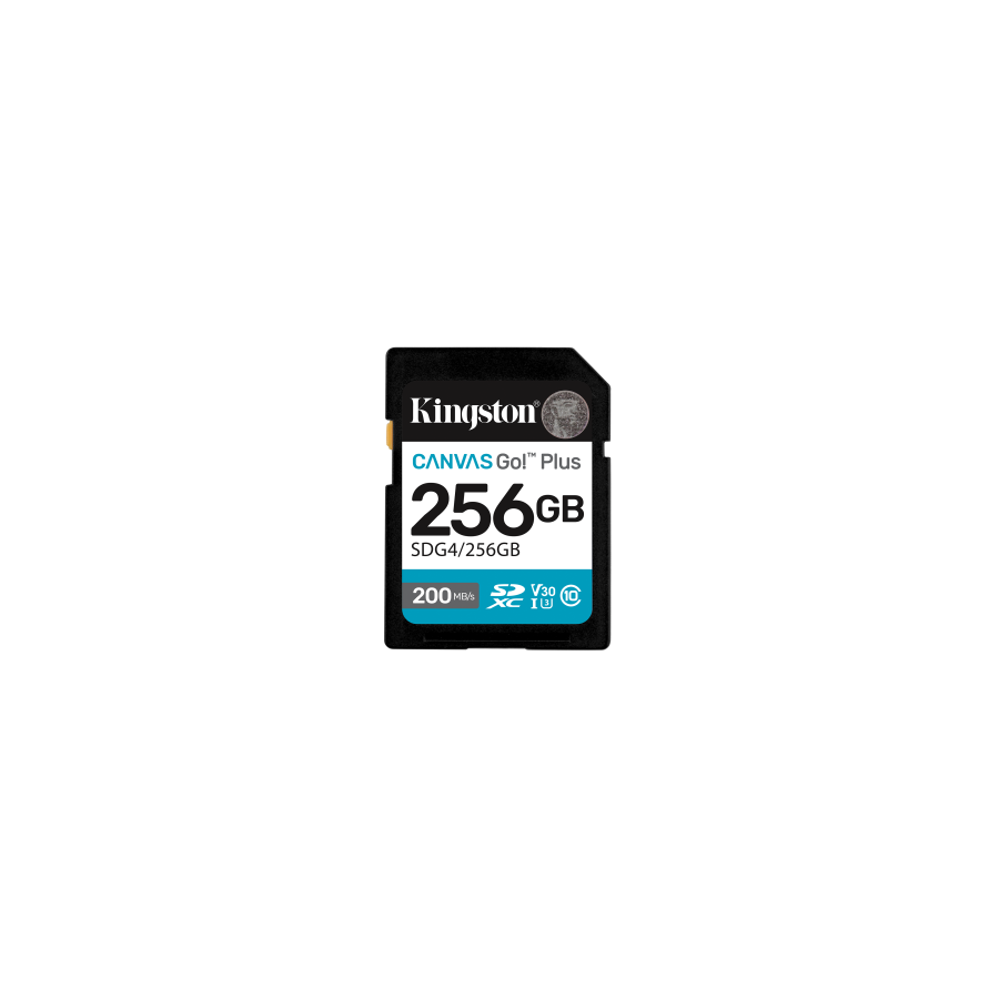 27529-Kingston Technology 256GB SDXC Canvas Go Plus Gen4 200MB/s C10 UHS-I U3 V30 27529-Kingston Technology 256GB SDXC Canvas Go Plus Gen4 200MB/s C10 UHS-I U3 V30