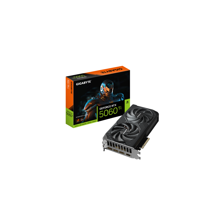 27547-GIGABYTE GeForce RTX 5060 Ti WINDFORCE OC 8G Tarjeta Grafica - 8 GB GDDR7, 128 bits, PCI-E 5.0, 2587 MHz Frecuenci 27547-GIGABYTE GeForce RTX 5060 Ti WINDFORCE OC 8G Tarjeta Grafica - 8 GB GDDR7, 128 bits, PCI-E 5.0, 2587 MHz Frecuenci