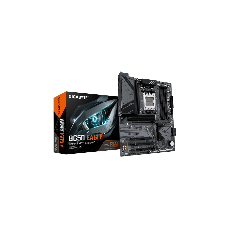 27553-PLACA GIGABYTE B650 EAGLE,AMD,AM5,B650,4DDR5,256GB,HDMI+DP,4SATA3+3M.2,GBLAN,4USB3.2+2TYPE-C,ATX 27553-PLACA GIGABYTE B650 EAGLE,AMD,AM5,B650,4DDR5,256GB,HDMI+DP,4SATA3+3M.2,GBLAN,4USB3.2+2TYPE-C,ATX