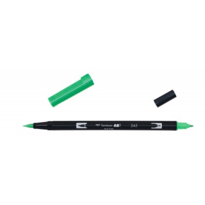 ROTULADOR DOBLE PUNTA PINCEL COLOR SAP GREEN TOMBOW ABT 245