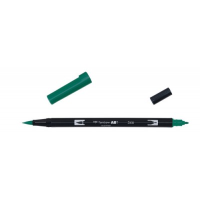 ROTULADOR DOBLE PUNTA PINCEL COLOR SEA GREEN TOMBOW ABT 346