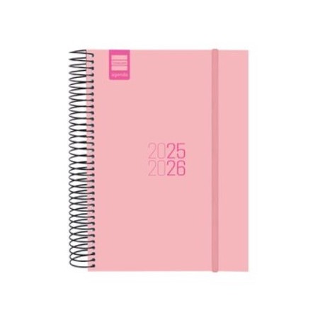 28098-AGENDA ESCOLAR 2025-2026 ESPIR E10-155X212 1DIA PAGINA NEGRO+ FINOCAM 633126026
