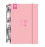 28098-AGENDA ESCOLAR 2025-2026 ESPIR E10-155X212 1DIA PAGINA NEGRO+ FINOCAM 633126026