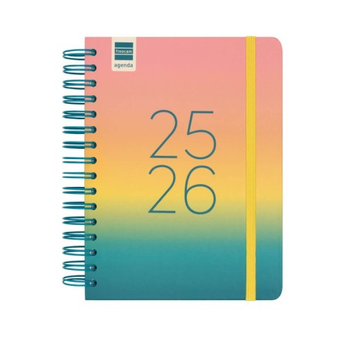28247-AGENDA ESCOLAR 2025-2026 CURSO COSMO 4o 155X212  1DIA PAGINA IRIS+ FINOCAM 537070326
