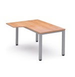2829-MESA DE OFICINA SERIE EXECUTIVE FORMA L IZQUIERDA 160X120 GRIS / ROBLE ROCADA 2053AD08