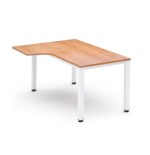 2833-MESA DE OFICINA SERIE EXECUTIVE FORMA L IZQUIERDA 160X120 BLANCO/ROBLE ROCADA 2053AM08