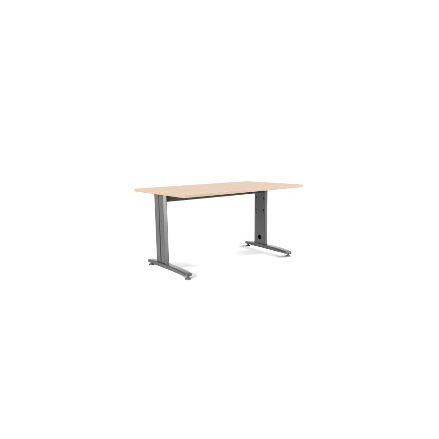 2858-MESA DE OFICINA SERIE METAL 160X80 GRIS / HAYA ROCADA 2002AC01