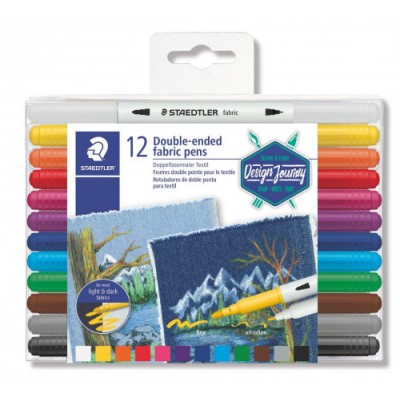 ESTUCHE DE PLaSTICO CON 12 MARCADORES COLORES SURTIDOS STAEDTLER 3190 TB12