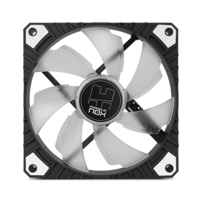 NOX H Fan Pro LED WHITE Ventilador 12 cm Negro Blanco 1 piezas