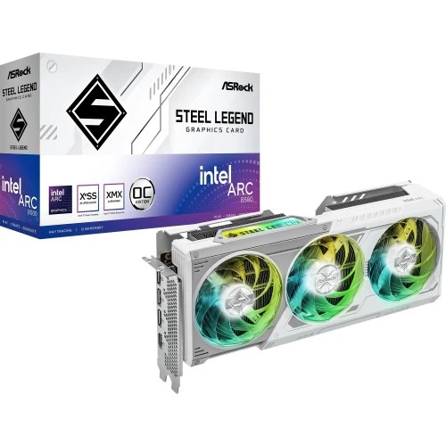 28770-VGA ASROCK B580 STEEL LEGEND 12GB OC,INTEL,B580,12GB,GDDR6,192BIT,3DP+1HDMI,ARGB LEDS,3 VENTILADORES (B580 SL 12GO