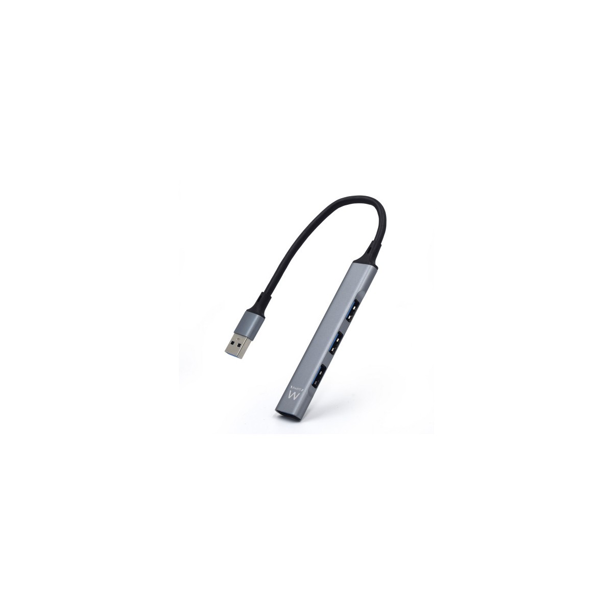 Ewent EW1144 hub de interfaz USB 32 Gen 1 31 Gen 1 Type A 5000 Mbit s Gris Plata