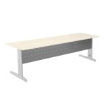 2894-FALDON METALICO GRIS PARA MESA DE OFICINA SERIE METAL MEDIDA 200 CM. ROCADA 2938