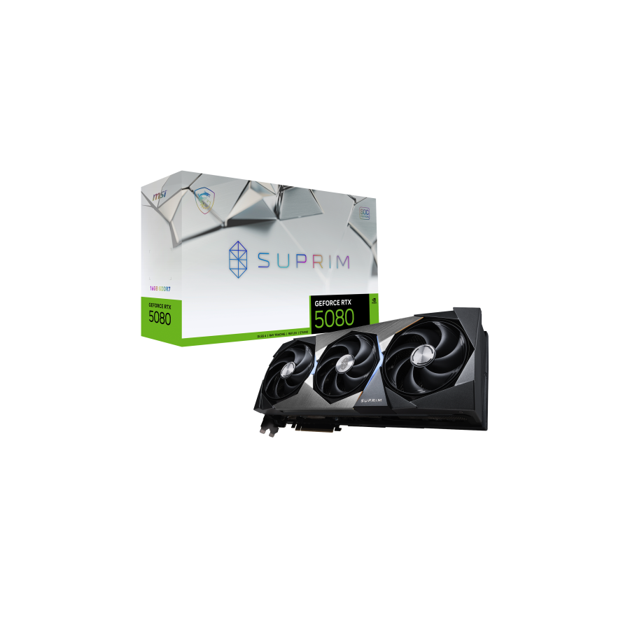 29069-MSI SUPRIM GeForce RTX5080 16G SOC NVIDIA GeForce RTX 5080 16 GB GDDR7 29069-MSI SUPRIM GeForce RTX5080 16G SOC NVIDIA GeForce RTX 5080 16 GB GDDR7