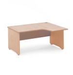 2919-MESA DE OFICINA SERIE WORK CON FORMA DE L DERECHA 160X120 HAYA/HAYA ROCADA 2051AA01V24
