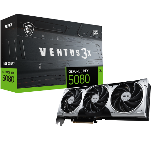 29282-MSI VENTUS GEFORCE RTX 5080 16G 3X OC PLUS tarjeta grafica NVIDIA 16 GB GDDR7