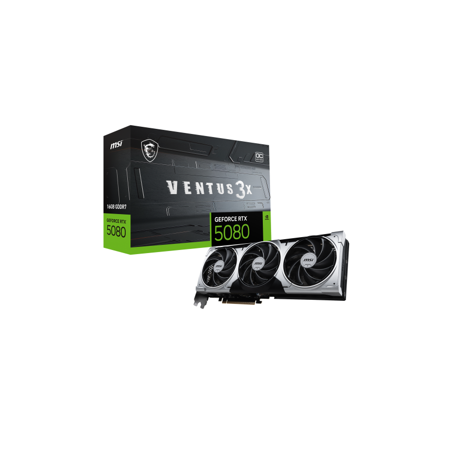 29282-MSI VENTUS GEFORCE RTX 5080 16G 3X OC PLUS tarjeta grafica NVIDIA 16 GB GDDR7 29282-MSI VENTUS GEFORCE RTX 5080 16G 3X OC PLUS tarjeta grafica NVIDIA 16 GB GDDR7