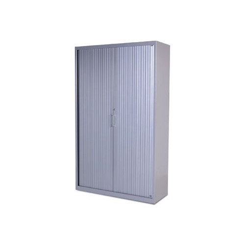 2944-ARMARIO DE 198X80X45CM METALICO CON PUERTAS DE PERSINA CON 4 BALDA INCLUYE 4 BALDAS. COLOR GRIS. MEDIDA 80X198X45CM