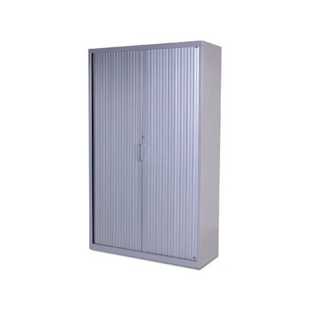 2944-ARMARIO DE 198X80X45CM METALICO CON PUERTAS DE PERSINA CON 4 BALDA INCLUYE 4 BALDAS. COLOR GRIS. MEDIDA 80X198X45CM