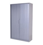 2944-ARMARIO DE 198X80X45CM METALICO CON PUERTAS DE PERSINA CON 4 BALDA INCLUYE 4 BALDAS. COLOR GRIS. MEDIDA 80X198X45CM