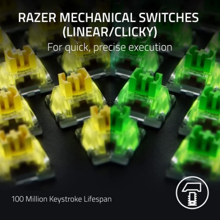 29462-TECLADO RAZER BLACKWIDOW V4 PRO GREEN SWITCH (USA) (RZ03-04680100-R3M1)