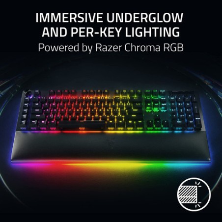 29463-TECLADO RAZER BLACKWIDOW V4 PRO GREEN SWITCH (USA) (RZ03-04680100-R3M1)