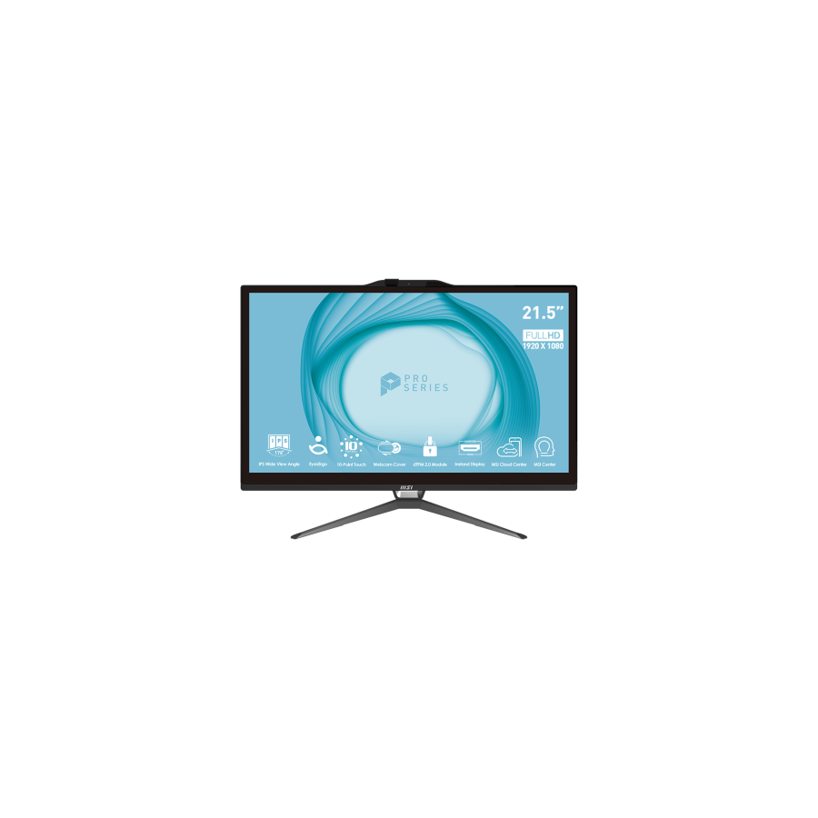 29620-MSI Pro AP222T 13M-208ES IntelR CoreT i3 i3-13100 54,6 cm (21.5") 1920 x 1080 Pixeles Pantalla tactil PC todo en u