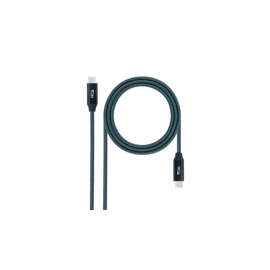 29840-Nanocable Cable USB 3.2 Gen2x2 20Gbps 5A/100W 4K/60Hz USB-C/M-USB-C/M, Gris/Negro, 2 m 29840-Nanocable Cable USB 3.2 Gen2x2 20Gbps 5A/100W 4K/60Hz USB-C/M-USB-C/M, Gris/Negro, 2 m