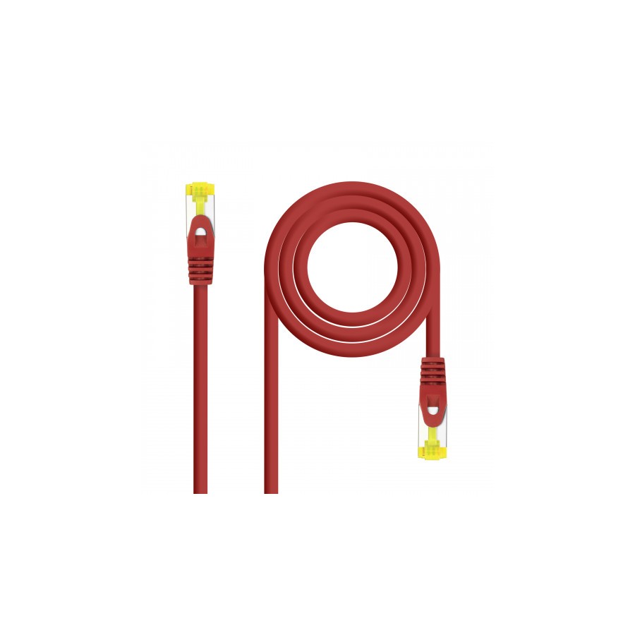 29874-Nanocable Cable de red latiguillo RJ45 LSZH Cat.6A SFTP AWG26, Rojo, 2.0 m