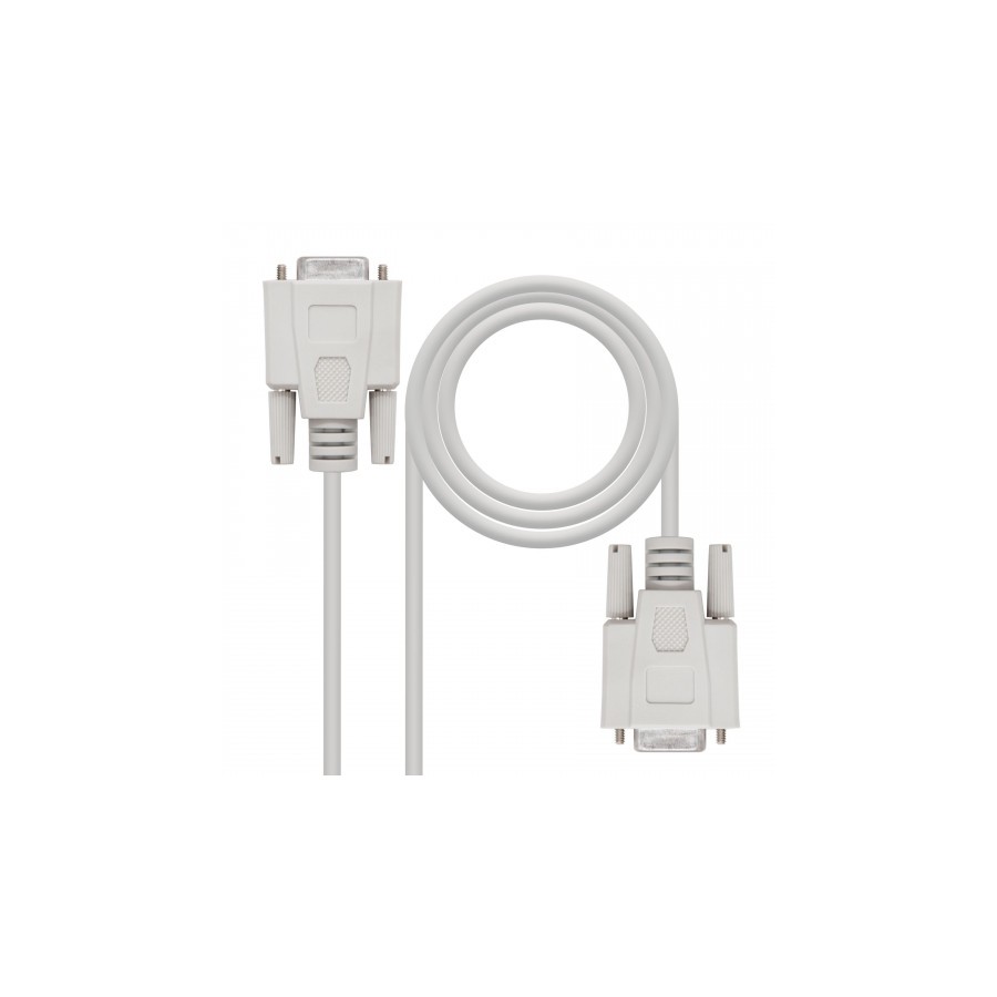 29910-Nanocable CABLE SERIE NULL MODEM, DB9/H-DB9/H, 1.8 M