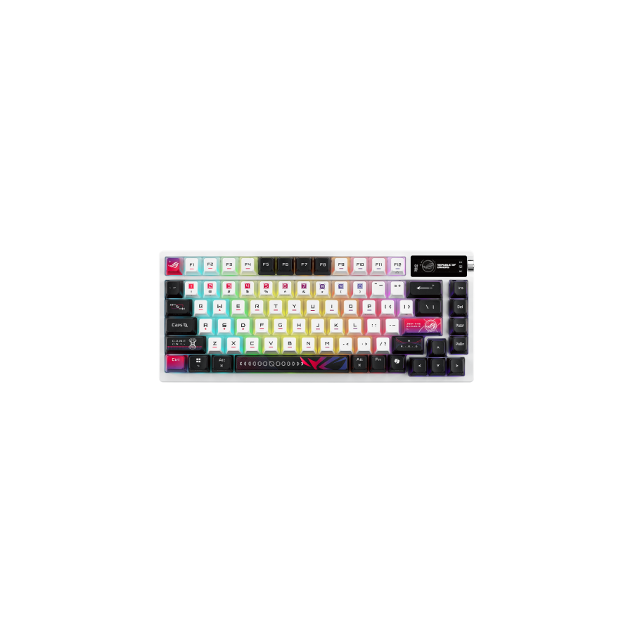 29925-ASUS ROG Azoth X teclado Juego USB + RF Wireless + Bluetooth Negro, Blanco