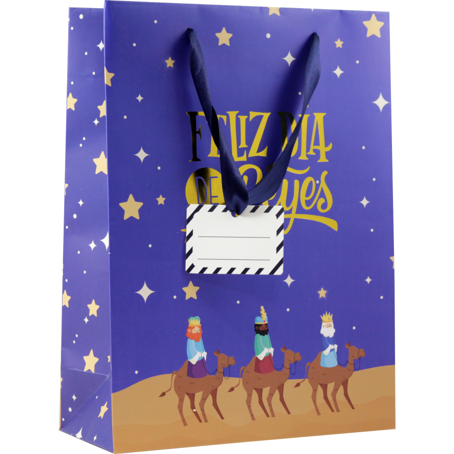 29968-BOLSA PAPEL REYES MAGOS L (32X14X40 CM) FOIL CON TARJETA COLGANTE COLORES SURTIDOS BISMARK 333599 29968-BOLSA PAPEL REYES MAGOS L (32X14X40 CM) FOIL CON TARJETA COLGANTE COLORES SURTIDOS BISMARK 333599