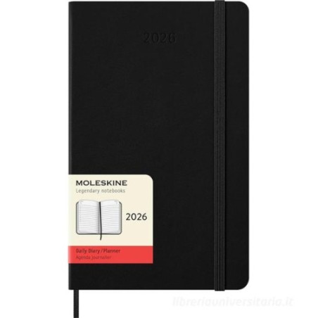 30218-AGENDA 2026 TAPA DURA 12 MESES DIARIA L (13 X 21 CM) NEGRA MOLESKINE DHB12DC3Y26