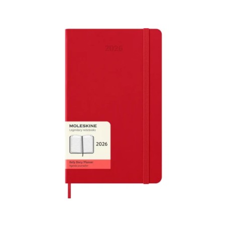 30220-AGENDA 2026 TAPA DURA 12 MESES DIARIA L (13 X 21 CM) ROJO MOLESKINE DHF212DC3Y26