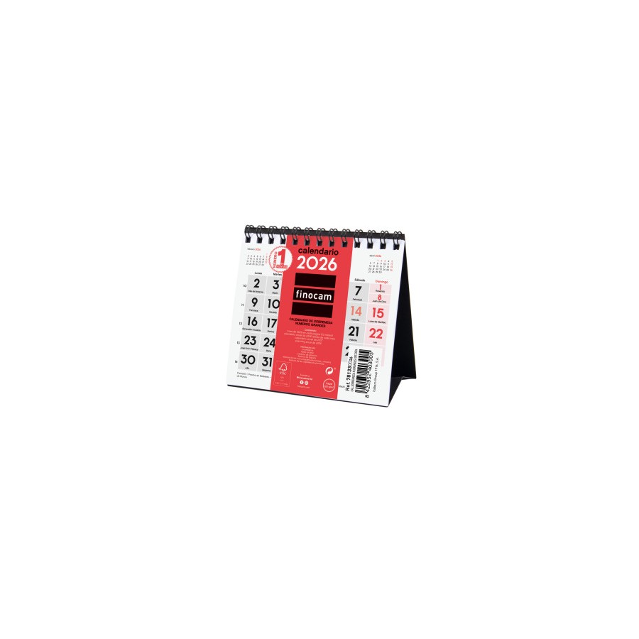 30291-CALENDARIO 2026 SOBREMESA NEUTRO NUMEROS GRANDES XXS 110X100MM FINOCAM 781330026 30291-CALENDARIO 2026 SOBREMESA NEUTRO NUMEROS GRANDES XXS 110X100MM FINOCAM 781330026