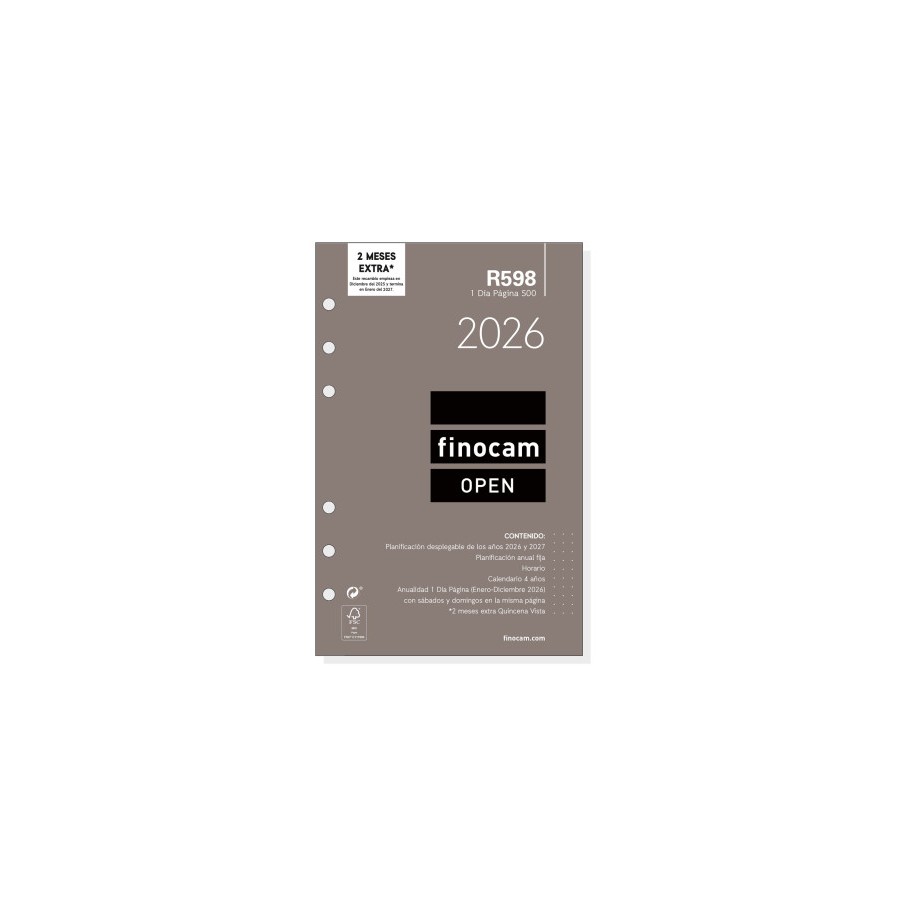 30370-RECAMBIO ANUAL 2026 R598 OPEN500 117X181MM DIA PAGINA FINOCAM 711670026 30370-RECAMBIO ANUAL 2026 R598 OPEN500 117X181MM DIA PAGINA FINOCAM 711670026