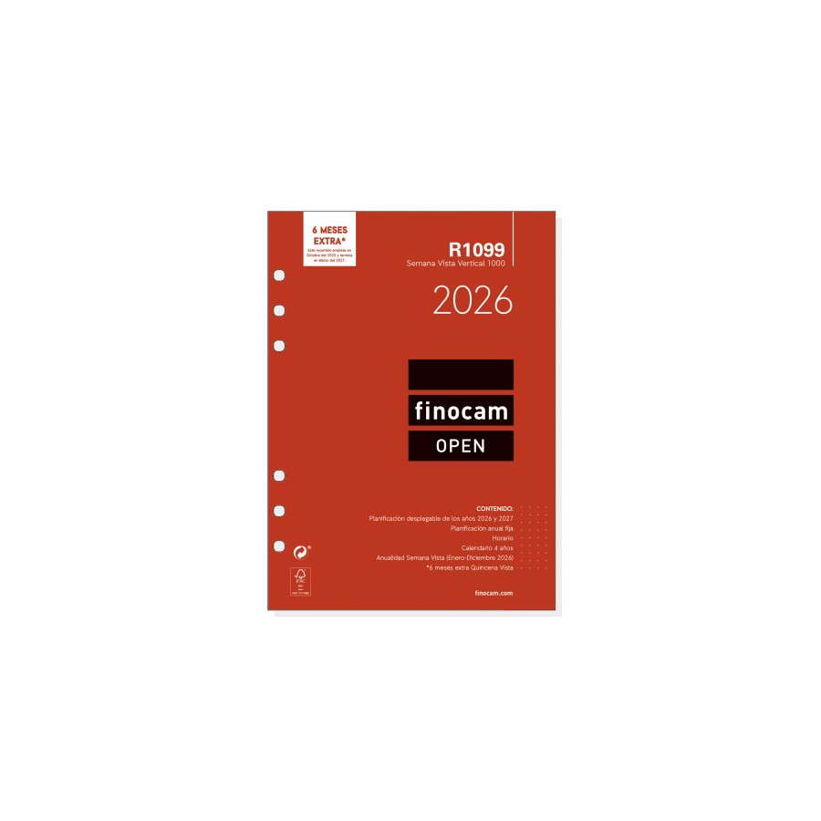 30376-RECAMBIO ANUAL 2026 R1099 OPEN1000 155X215MM SEMANA VISTA VERTICAL FINOCAM 711520026 30376-RECAMBIO ANUAL 2026 R1099 OPEN1000 155X215MM SEMANA VISTA VERTICAL FINOCAM 711520026
