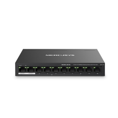 Mercusys MS110P switch Gestionado Fast Ethernet 10 100 Energia sobre Ethernet PoE Negro