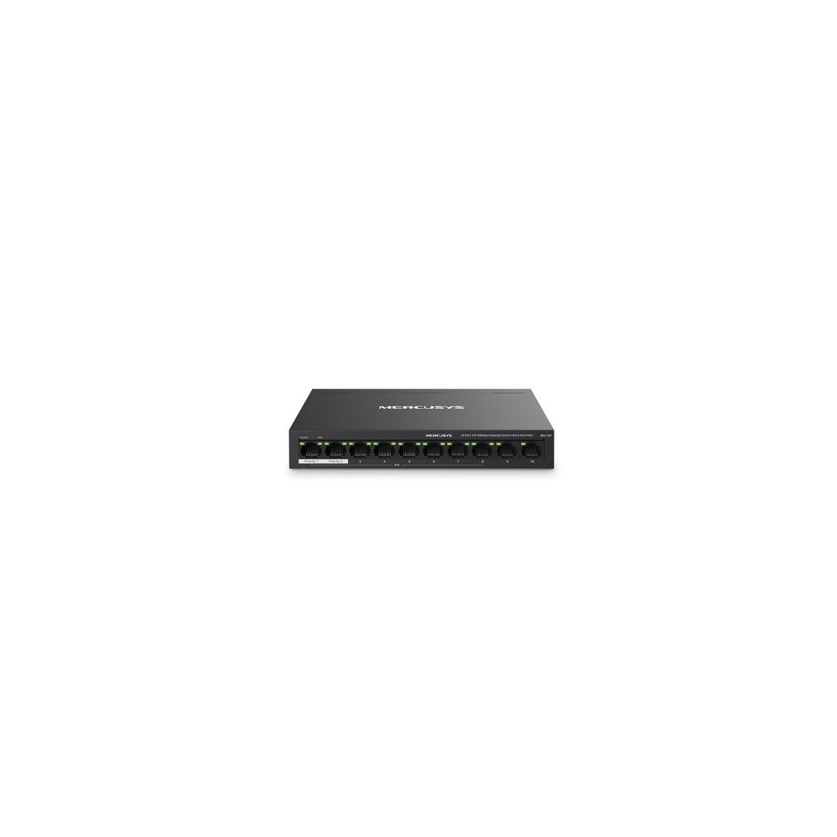 Mercusys MS110P switch Gestionado Fast Ethernet 10 100 Energia sobre Ethernet PoE Negro