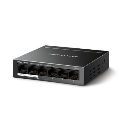 Mercusys MS106LP switch Gestionado Fast Ethernet 10 100 Energia sobre Ethernet PoE Negro