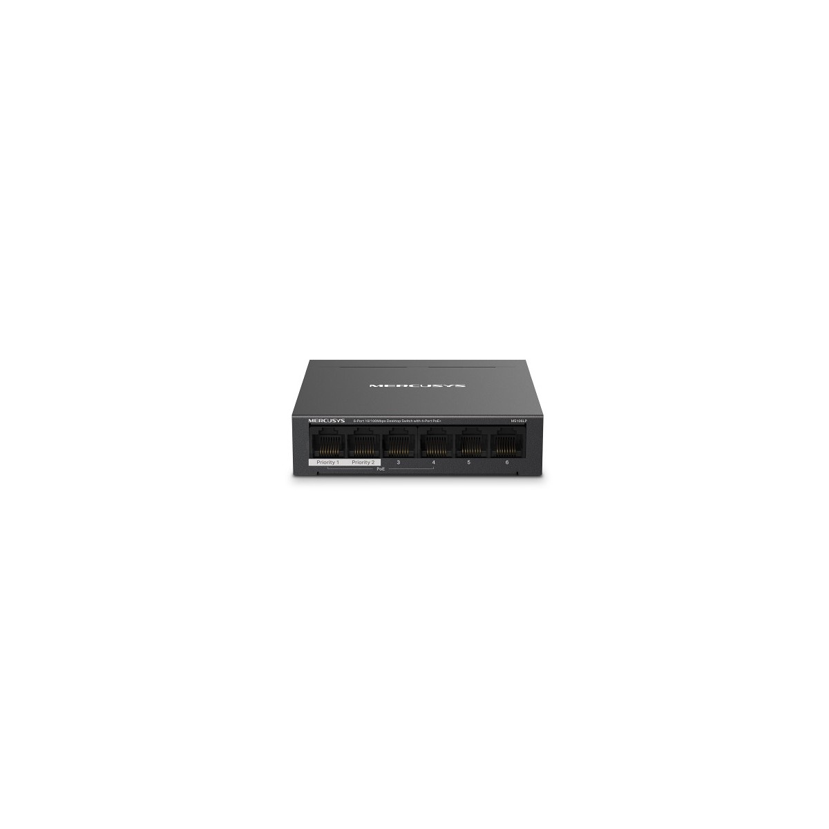 Mercusys MS106LP switch Gestionado Fast Ethernet 10 100 Energia sobre Ethernet PoE Negro