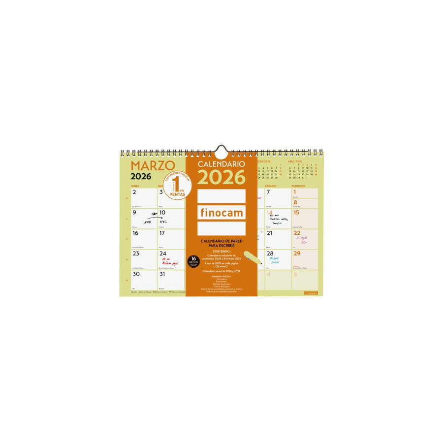 30580-CALENDARIO 2026 NEUTRO PARED ESCRIBIR GRAFIK A4 210X297MM FINOCAM 787220126 30580-CALENDARIO 2026 NEUTRO PARED ESCRIBIR GRAFIK A4 210X297MM FINOCAM 787220126
