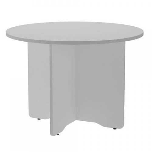 3069-MESA DE REUNIONES REDONDA 100CM DE DIAMETRO. ALTURA 72CM. COLOR: PATA ALUMINIO / TABLERO GRIS ROCADA 3005AN02V24