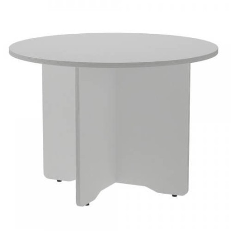 3069-MESA DE REUNIONES REDONDA 100CM DE DIAMETRO. ALTURA 72CM. COLOR: PATA ALUMINIO / TABLERO GRIS ROCADA 3005AN02V24