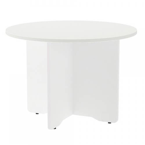 3070-MESA DE REUNIONES REDONDA 100CM DE DIAMETRO. ALTURA 72CM. COLOR: PATA BLANCA / TABLERO BLANCO ROCADA 3005AW04V24