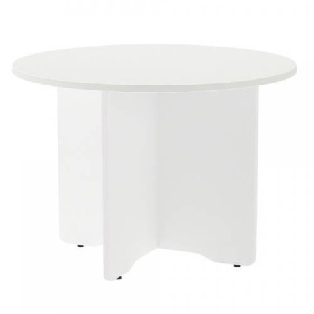 3070-MESA DE REUNIONES REDONDA 100CM DE DIAMETRO. ALTURA 72CM. COLOR: PATA BLANCA / TABLERO BLANCO ROCADA 3005AW04V24