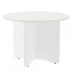 3070-MESA DE REUNIONES REDONDA 100CM DE DIAMETRO. ALTURA 72CM. COLOR: PATA BLANCA / TABLERO BLANCO ROCADA 3005AW04V24