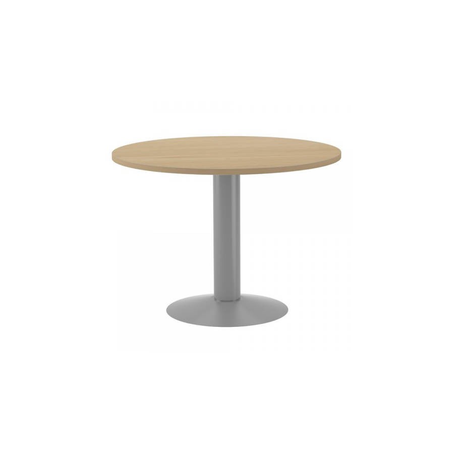 3074-MESA DE REUNIONES REDONDA 100CM DE DIAMETRO. ALTURA 72CM. COLOR: PATA METALICA GRIS / TABLERO ROBLE ROCADA 3005AT08 3074-MESA DE REUNIONES REDONDA 100CM DE DIAMETRO. ALTURA 72CM. COLOR: PATA METALICA GRIS / TABLERO ROBLE ROCADA 3005AT08